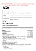 AQA GCSE PSYCHOLOGY Paper 1 Cognition and Behaviour MAY 2025  Combined Question Paper and Mark Scheme 