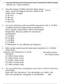 Davies Ultrasound transducers Exam Questions With Already Solved Correctly Answers 