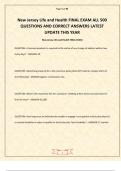 New Jersey Life and Health FINAL EXAM ALL 500 QUESTIONS AND CORRECT ANSWERS LATEST UPDATE THIS YEAR