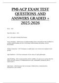 PMI-ACP Exam test questions and answers GRADED &plus; 2025-2026