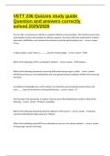 VETT 236 Quizzes study guide Question and answers correctly solved 2025&sol;2026