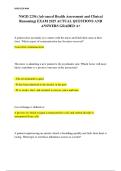 NSGD 2256 &lpar;Advanced Health Assessment and Clinical Reasoning&rpar; EXAM 2025 &vert; 2026 ACTUAL QUESTIONS AND ANSWERS GRADED A&plus;