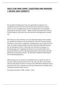EDUC 2130 FINAL EXAM &vert; QUESTIONS AND ANSWERS &vert; SOLVED 100&percnt; CORRECT&excl;&excl;