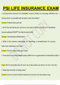 PSI Life Insurance Exam 2025 &vert; Guaranteed Correct Answers & Exam Success&excl;&excl;&excl;