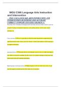 WGU C365 LANGUAGE ARTS INSTRUCTION AND INTERVENTION QUESTIONS AND ACCURATE CORRECT ANSWERS &lpar;2025&sol;2026&rpar; GRADED A&plus;&period;