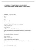 MGG EXAM 4 &vert; QUESTIONS AND ANSWERS &vert; 2025&sol;2026 UPDATE &vert; WITH COMPLETE SOLUTION&excl;&excl;
