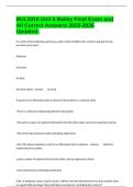 BUL3310 Unit 6 Bailey Final Exam and All Correct Answers 2025-2026 Updated&period;
