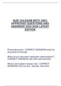NUR 334 EXAM WITH 100&percnt;  APPROVED QUESTIONS AND  ANSWERS 2025-2026 LATEST  EDITION