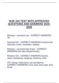 NUR 334 TEST WITH APPROVED  QUESTIONS AND ANSWERS 2025 2026 