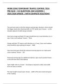 WORK ZONE TEMPORARY TRAFFIC CONTROL TECH PRE-QUIZ &vert; 110 QUESTIONS AND ANSWERS &vert; 2025&sol;2026 UPDATE &vert; WITH COMPLETE SOLUTION&excl;&excl;