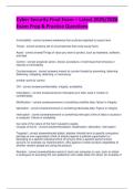Cyber Security Final Exam &ndash; Latest 2025&sol;2026  Exam Prep & Practice Questions