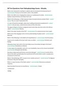All Test Questions from Pathophysiology Exams - Murphy