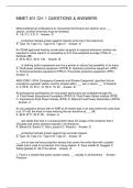 MMET 401 CH&period; 1 QUESTIONS & ANSWERS