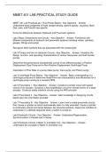 MMET 401 LAB PRACTICAL STUDY GUIDE