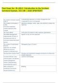Final Exam for&colon; IS-100&period;C&colon; Introduction to the Incident  Command System&comma; ICS 100 &vert; 2026 UPDATED&excl;&excl;&excl;