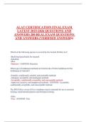 ALAT CERTIFICATION FINAL EXAM LATEST 2025&sol;2026 QUESTIONS AND ANSWERS &lpar;REAL EXAM &rpar; 200 QUESTIONS AND ANSWERS &lpar;VERIFIED ANSWERS&rpar;