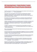 DC Licensing Exam &ndash; State Portion &vert; Latest  2025&sol;2026 Exam Prep & Practice Questions