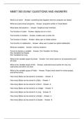 MMET 383 EXAM 1 QUESTIONS AND ANSWERS