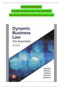 Solution Manual for Dynamic Business Law&colon; The Essentials 5th Edition by Nancy Kubasek&comma; M&period; Neil Browne & Daniel Herron &ndash; Latest Update 2026 &vert; Exam Prep & Case Solutions