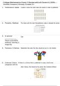 College Mathematics Exam 2 Review with all Correct & 100&percnt; Verified Answers&vert; Already Graded A&plus;