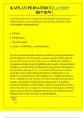 KAPLAN PEDIATRICS REVIEW QUESTIONS AND ANSWERS 2026