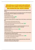 MED SURG Exam 4 STUDY GUIDE 2026 COMPLETE  QUESTIONS WITH CORRECT DETAILED ANSWERS &vert;&vert;  100&percnt; GUARANTEED PASS <RECENT VERSION>