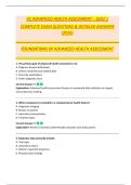UC ADVANCED HEALTH ASSESSMENT &ndash; QUIZ 1  COMPLETE EXAM QUESTIONS & DETAILED ANSWERS  &lpar;2026&rpar;  FOUNDATIONS OF ADVANCED HEALTH ASSESSMENT