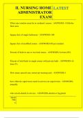 IL NURSING HOME ADMINISTRATOR EXAM QUESTIONS AND ANSWERS 2026