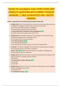 Florida Fire Investigator Exam STUDY GUIDE 2026  COMPLETE QUESTIONS WITH CORRECT DETAILED  ANSWERS &vert;&vert; 100&percnt; GUARANTEED PASS <RECENT  VERSION> 