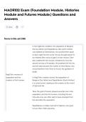 MAOR102 Exam &lpar;Foundation Module&comma; Histories Module and Futures Module&period;&rpar; Questions and Answers