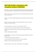 HHP 330 EXAM 1 Questions with complete solution 2025&sol;2026