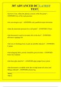 307 ADVANCED DC TEST QUESTIONS AND ANSWERS 2026