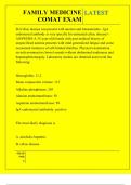 FAMILY MEDICINE COMAT EXAM QUESTIONS AND ANSWERS 2026