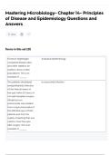 Mastering Microbiology- Chapter 14- Principles of Disease and Epidemiology Questions and Answers