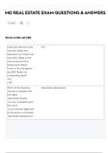 MD REAL ESTATE EXAM QUESTIONS & ANSWERS
