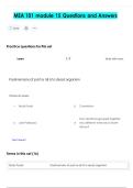 MEA 101 module 15 Questions and Answers