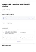 MEA 101 Exam 3 Questions with Complete Solutions