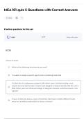 MEA 101 quiz 5 Questions with Correct Answers