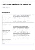 MEA 101 Midterm Exam with Correct Answers
