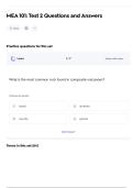 MEA 101&colon; Test 2 Questions and Answers