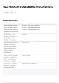 MEA 101 EXAM 2 QUESTIONS AND ANSWERS
