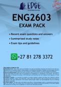 ENG2603 EXAM PACK 2026 - DISTINCTION GUARANTEED