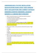UNDERGROUND UTILITIES INSTALLATION  QUALIFICATION EXAM LATEST 2026 VERSION  WITH 100 QUESTIONS AND CORRECT DETAILED  ANSWERS &lpar;VERIFIED ANSWERS&rpar; &vert;ALREADY  GRADED A&plus;&vert;&vert;BRAND NEW VERSION&excl;&excl; 