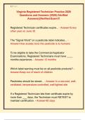 Virginia Registered Technician Practice 2026  Questions and Answers &lpar;2026&rpar; &lpar;Verified  Answers&rpar;&vert;&vert;Verified Exam&excl;&excl;&excl; 