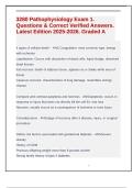 3280 Pathophysiology Exam 1&period; Questions & Correct Verified Answers&period; Latest Edition 2025-2026&period; Graded A