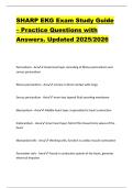 SHARP EKG Exam Study Guide &ndash; Practice Questions with  Answers&period; Updated 2025&sol;2026