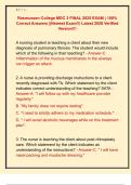 Rasmussen College MDC 3 FINAL 2025 EXAM &vert; 100&percnt;  Correct Answers &vert;&vert;Newest Exam&excl;&excl;&vert; Latest 2026 Verified  Version&excl;&excl;&excl; 