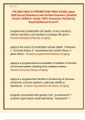 PN 2004 HEALTH PROMOTION FINAL EXAM Latest  2026 Actual Questions and Verified Answers &vert;&vert;Verified  Exam&excl;&excl; &lpar;2026&rpar; A&plus; Grade 100&percnt; Guarantee Verified by  Experts&vert;&vert;Newest Exam&excl;&excl;&excl;