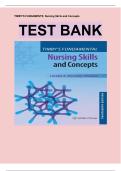 TESTBANK FOR TIMBY&rsquo;S FUNDAMENTS&colon; Nursing Skills and Concepts 13th Edition 