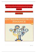 SOLUTION MANUAL For Entrepreneurial Finance&comma; 7th Edition by J&period; Chris Leach&comma; Ronald W&period; Melicher&comma; Verified Chapters 1 - 16&comma; Complete Newest Version With CAPSTONE CASES